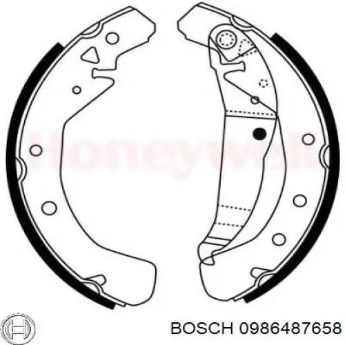 0986487658 Bosch Гальма робочі задні ножні і гальмівні барабани