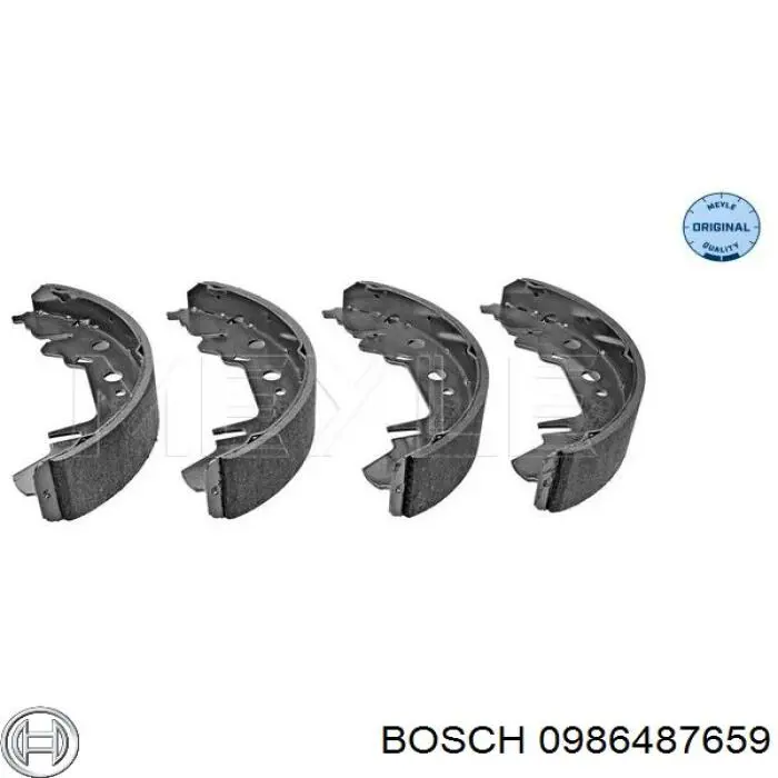 Колодки гальмові задні, барабанні 0986487659 Bosch