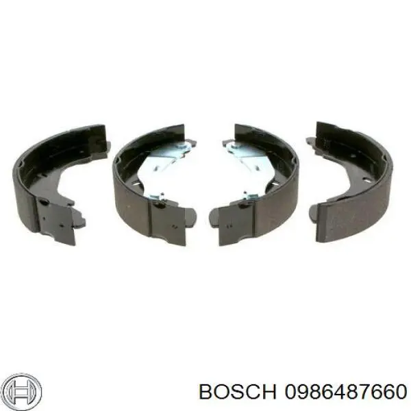 0986487660 Bosch колодки гальмові задні, барабанні