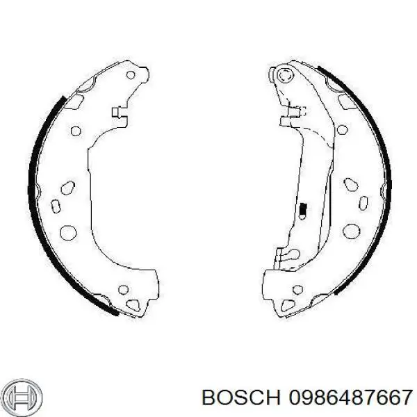 Колодки гальмові задні, барабанні Bosch 0986487667 ціна, від 31.18 USD