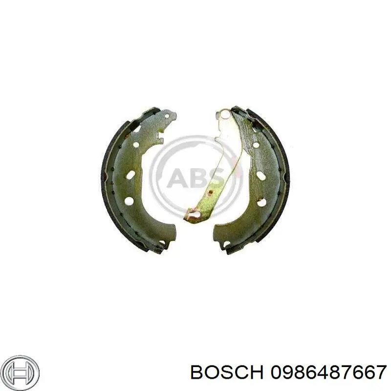 Купити 0986487667 Bosch Колодки гальмові задні, барабанні