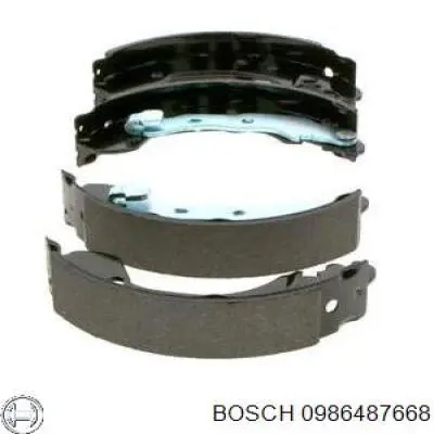 Колодки гальмові задні, барабанні Bosch 0986487668 ціна, від 26.33 USD