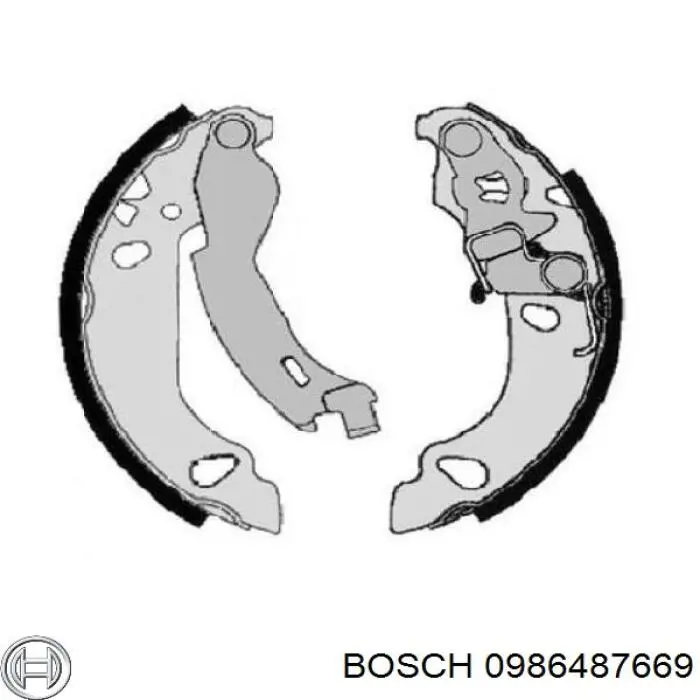 Колодки гальмові задні, барабанні Bosch 0986487669 ціна, від 24.26 USD