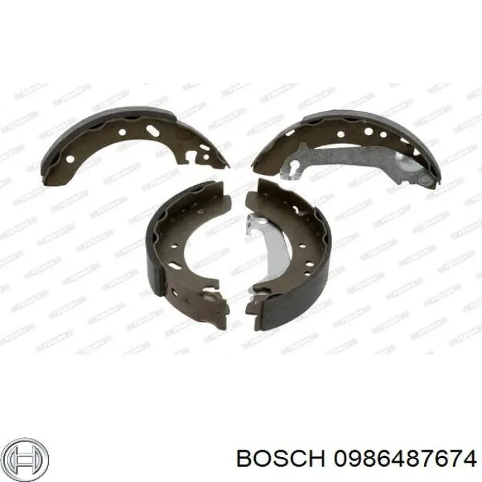 Гальма робочі задні ножні і гальмівні барабани Bosch 0986487674