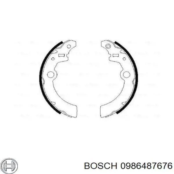 0986487676 Bosch колодки гальмові задні, барабанні