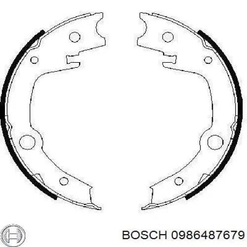 0986487679 Bosch колодки ручника/стоянкового гальма