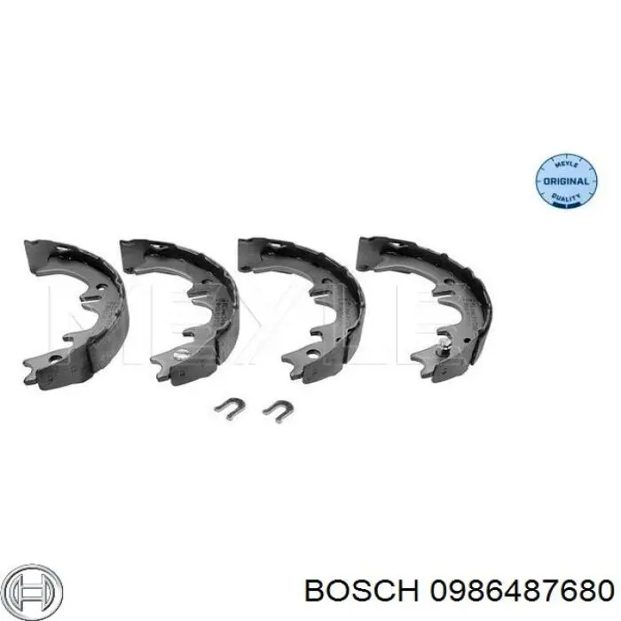 0986487680 Bosch колодки ручника/стоянкового гальма