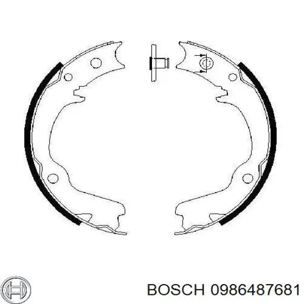 Купити 0986487681 Bosch Гальмівні колодки гальма стоянки
