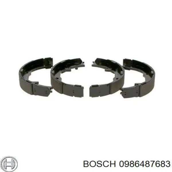 0986487683 Bosch колодки гальмові задні, барабанні