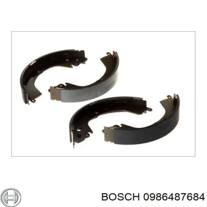 Колодки гальмові задні, барабанні 0986487684 Bosch