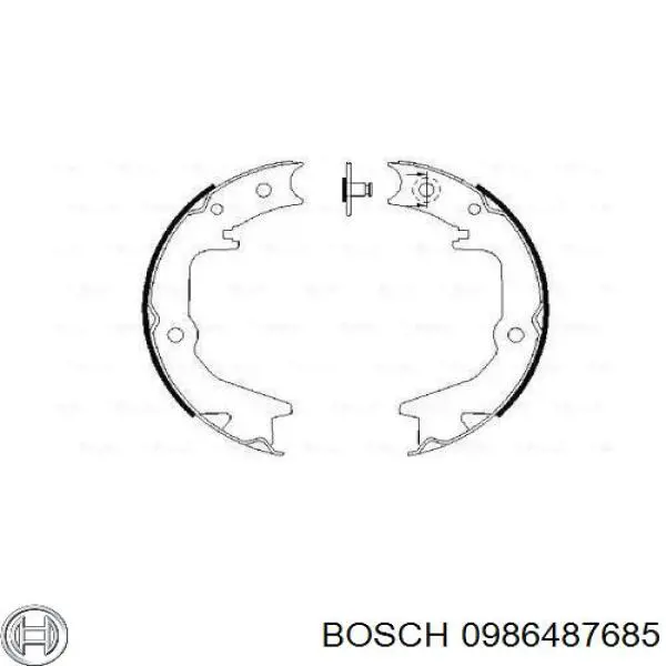 0986487685 Bosch колодки гальмові задні, дискові