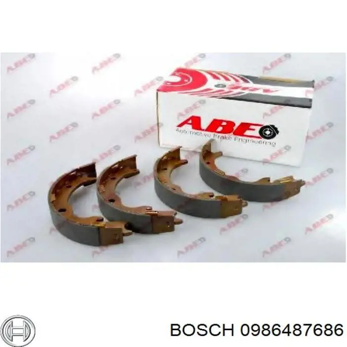 Колодки ручника / стоянкового гальма Bosch 0986487686 ціна, від 23.48 USD