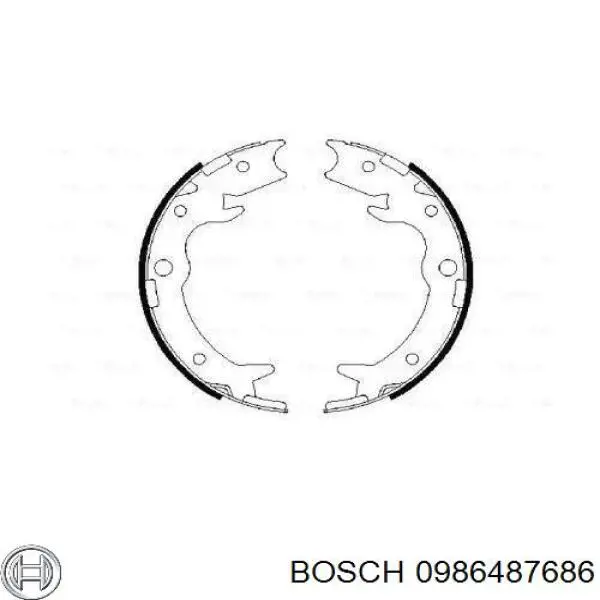 Купити 0986487686 Bosch Гальмівні колодки гальма стоянки