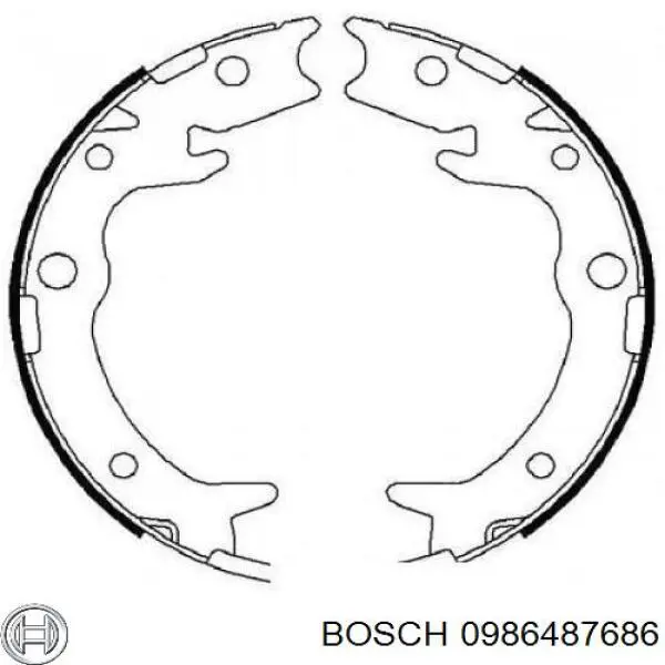 Колодки ручника 0986487686 Bosch