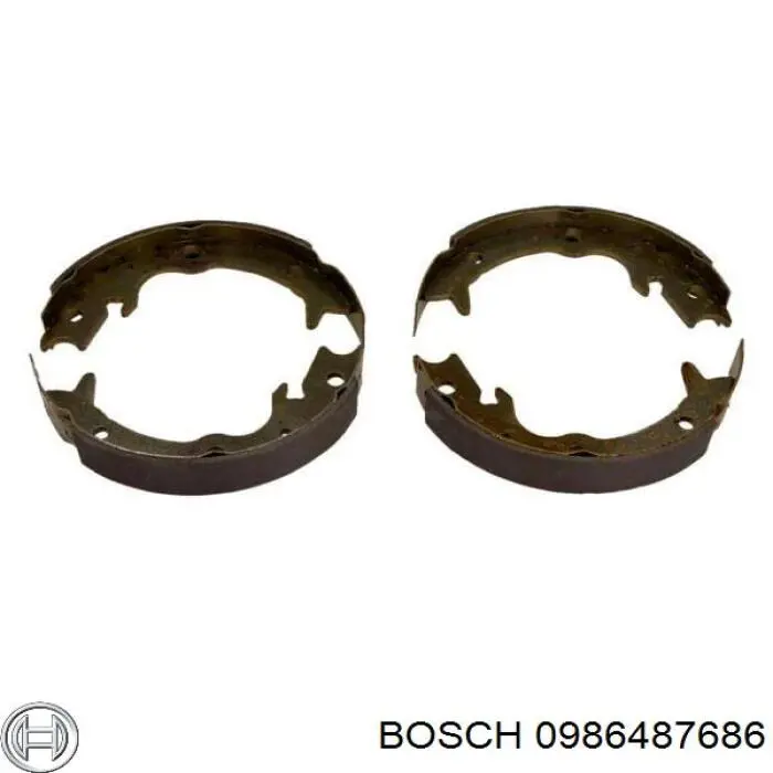 0986487686 Bosch Гальмівні колодки ручника