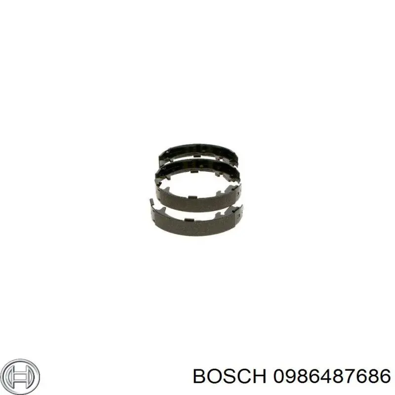 Колодки стоянкового гальма Bosch 0986487686
