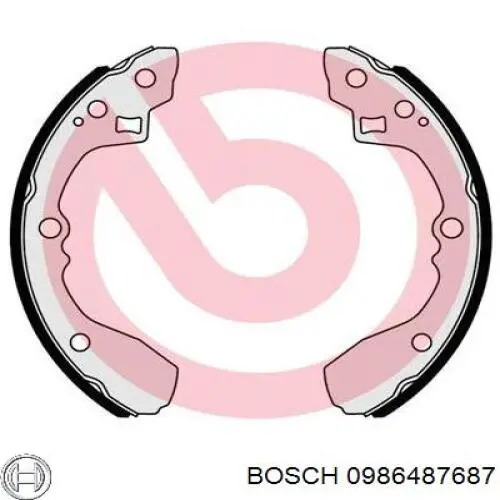 Колодки гальмові задні, барабанні 0986487687 Bosch