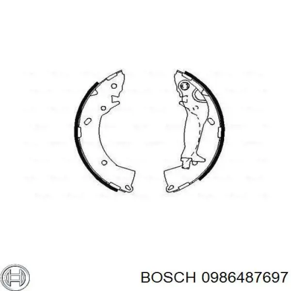 0986487697 Bosch колодки гальмові задні, барабанні
