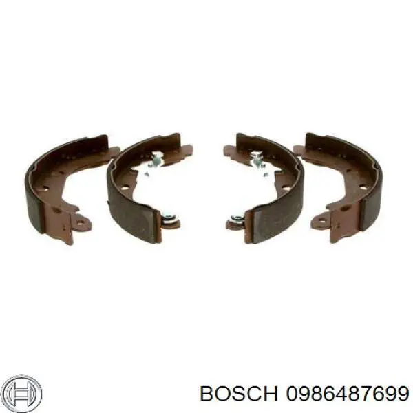 0986487699 Bosch колодки гальмові задні, барабанні