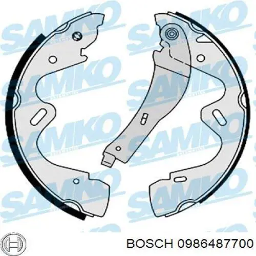 Купити 0986487700 Bosch Колодки гальмові задні, барабанні
