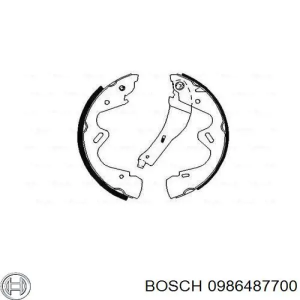 Колодки гальмові задні, барабанні 0986487700 Bosch