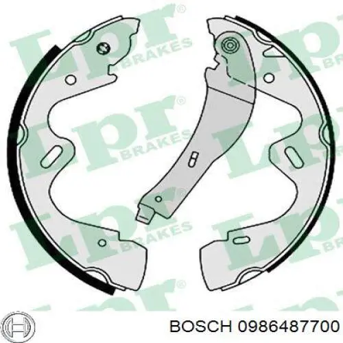 Колодки гальмові задні, барабанні Bosch 0986487700 ціна, від 45.85 USD
