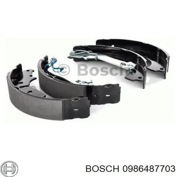 0986487703 Bosch колодки гальмові задні, барабанні