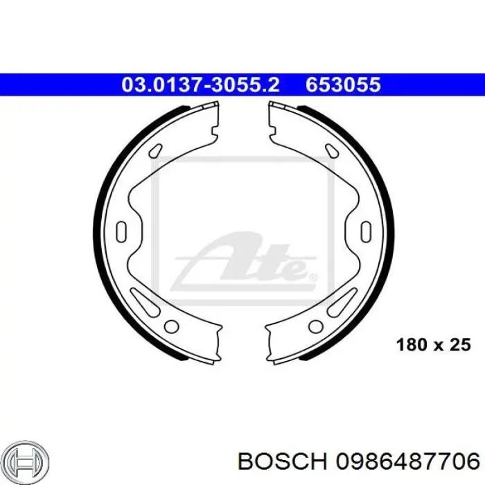 Колодки ручника / стоянкового гальма Brembo S65506 ціна, від 37.56 USD
