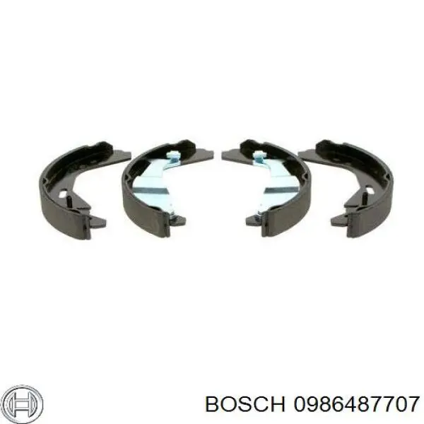 0986487707 Bosch колодки гальмові задні, барабанні