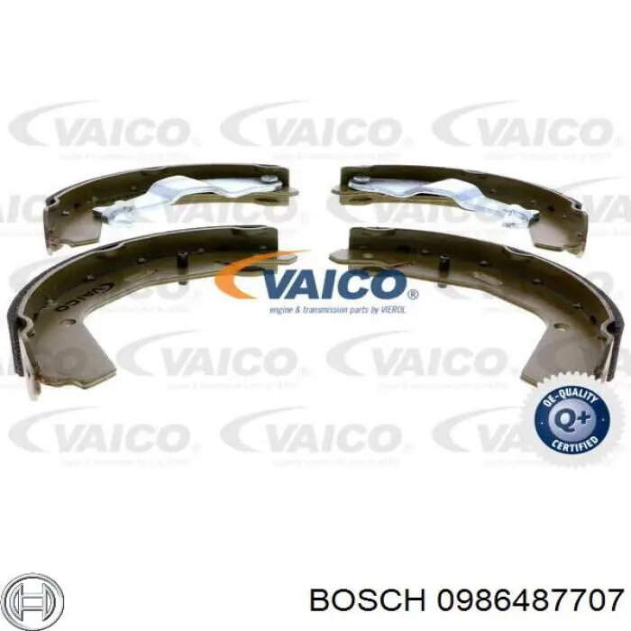 Купити 0986487707 Bosch Колодки гальмові задні, барабанні