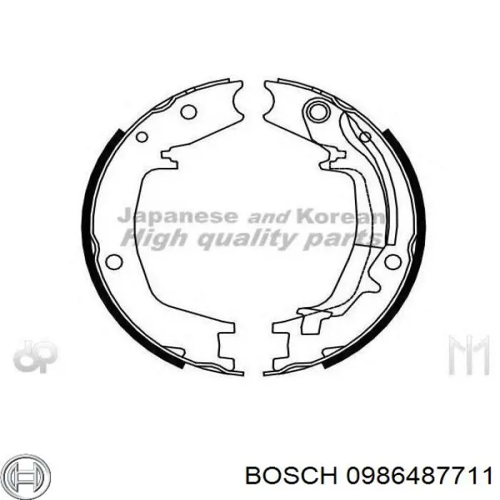 Колодки ручника 0986487711 Bosch