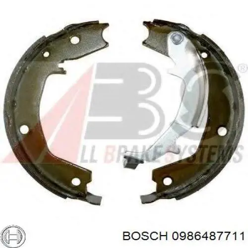 Колодки ручника / стоянкового гальма Bosch 0986487711 ціна, від 37.02 USD