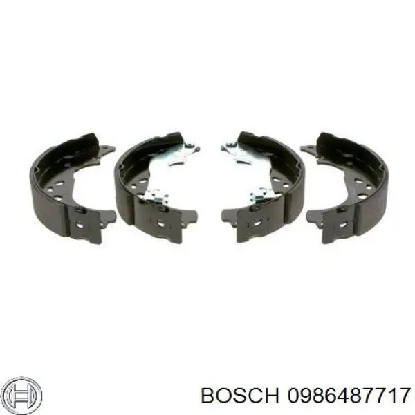 0986487717 Bosch колодки гальмові задні, барабанні