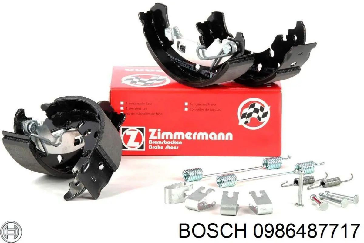 Колодки гальмові задні, барабанні 0986487717 Bosch