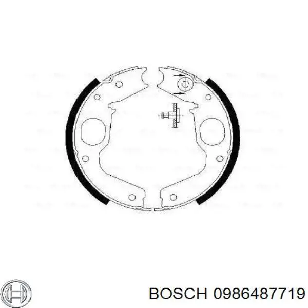 0986487719 Bosch колодки ручника/стоянкового гальма