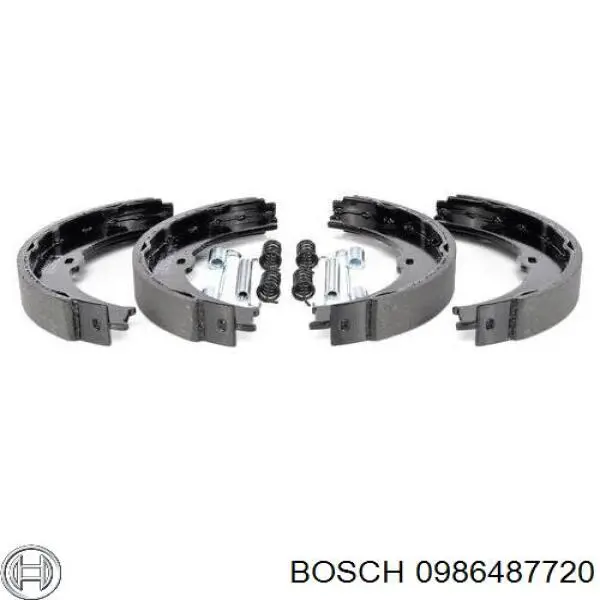 0986487720 Bosch колодки ручника/стоянкового гальма