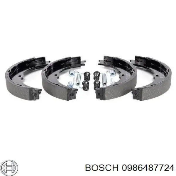 0986487724 Bosch колодки ручника/стоянкового гальма