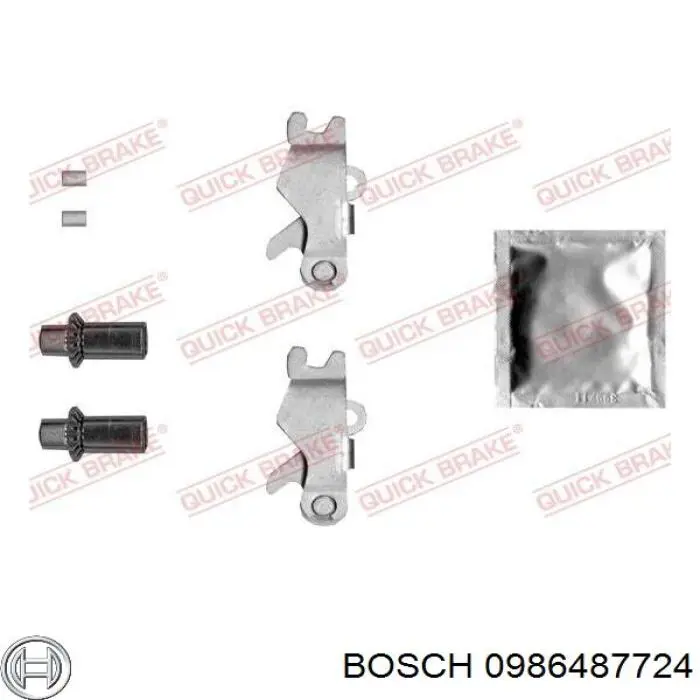 Колодки ручника / стоянкового гальма Bosch 0986487724 ціна, від 28.58 USD