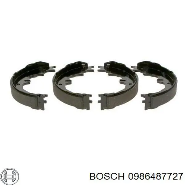 0986487727 Bosch колодки ручника/стоянкового гальма