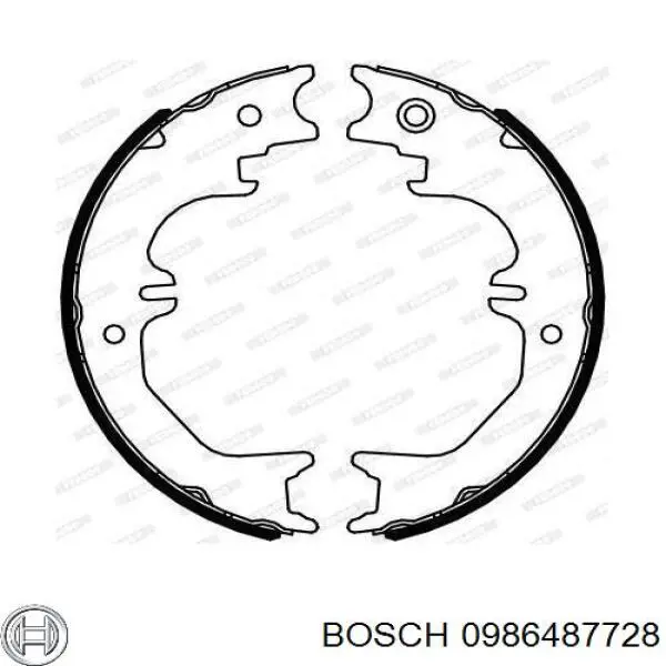 Колодки ручника 0986487728 Bosch