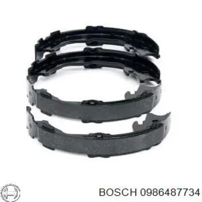 0986487734 Bosch колодки ручника/стоянкового гальма