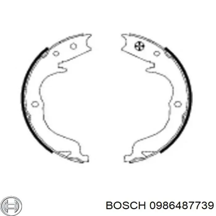 0986487739 Bosch колодки ручника/стоянкового гальма