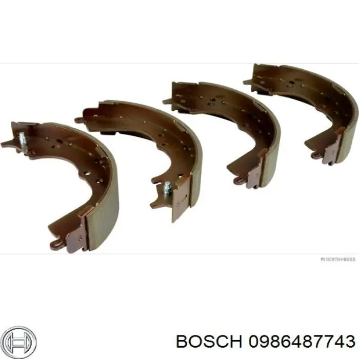 0986487743 Bosch колодки гальмові задні, барабанні