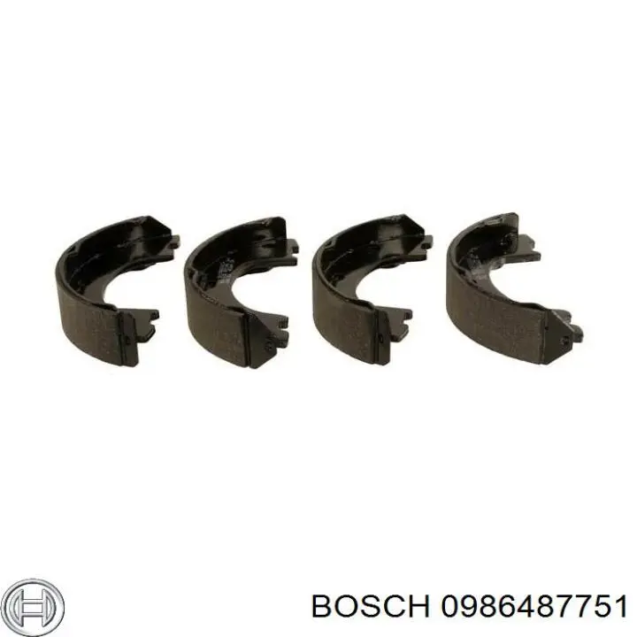 0986487751 Bosch Гальмівні колодки ручника
