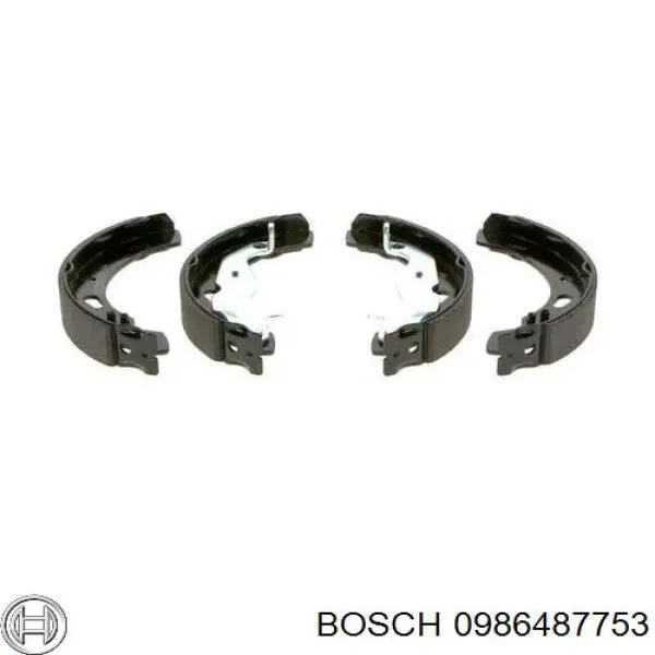 Колодки гальмові задні, барабанні 0986487753 Bosch