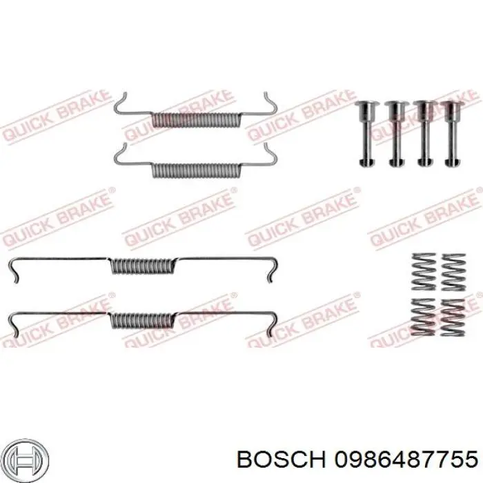 Колодки ручника 0986487755 Bosch