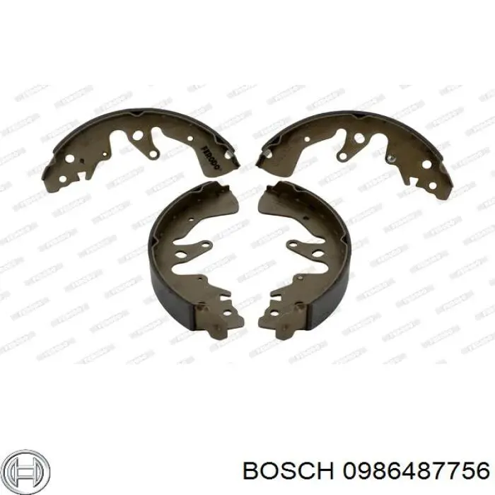 Гальма робочі задні ножні і гальмівні барабани Bosch 0986487756
