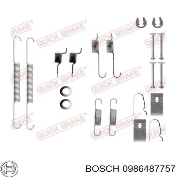 Колодки гальмові задні, барабанні 0986487757 Bosch