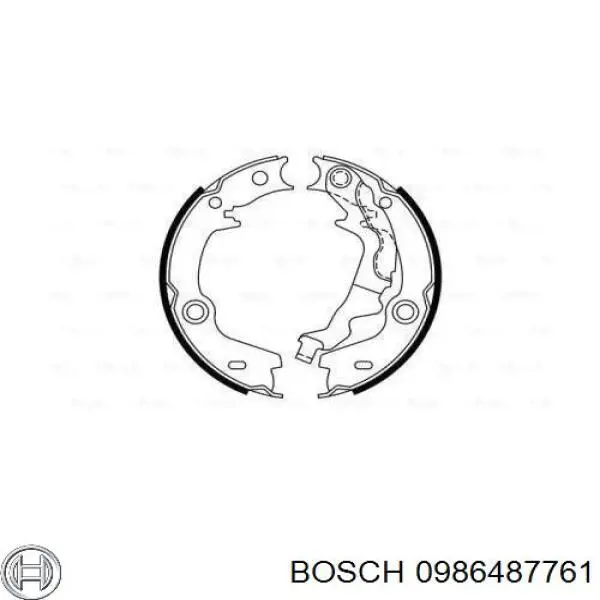 0986487761 Bosch Гальмівні колодки ручника