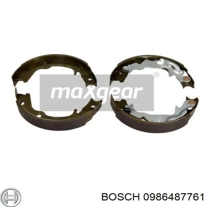 Колодки ручника / стоянкового гальма Bosch 0986487761 ціна, від 25.46 USD